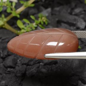 Pedra da lua laranja natural 23,00ct, forma extravagante, translúcido