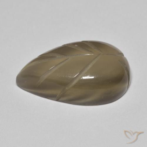 Pedra da Lua Cinza marrom Natural 9.32ct, Chique, Translúcido