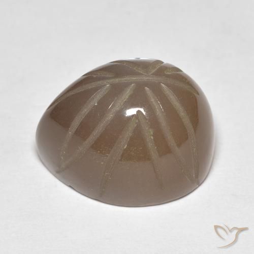 Pedra da Lua Castanho médio Natural 15.07ct, Chique, Translúcido
