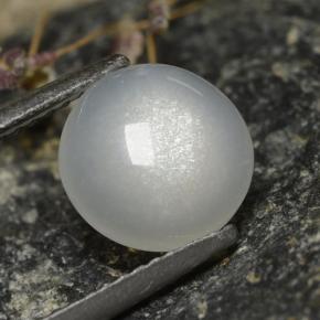 Pedra da lua branco natural 2,30ct, corte redondo, translúcido