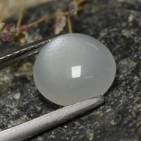 Pedra da lua branco natural 2,30ct, corte redondo, translúcido