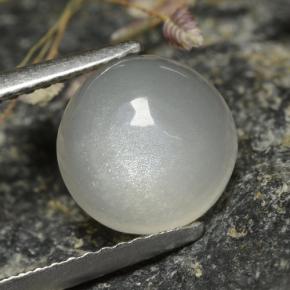 Pedra da lua branco natural 2,73ct, corte redondo, translúcido