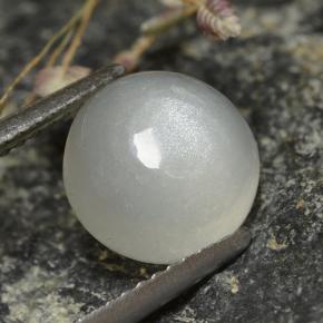 Pedra da lua branco natural 2,73ct, corte redondo, translúcido