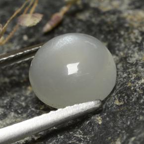 Pedra da lua branco natural 2,73ct, corte redondo, translúcido
