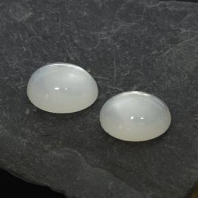 Pedras preciosas de pedra da lua branco natural de 2,68 ct, corte oval, translúcido