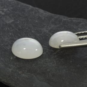 Pedras preciosas de pedra da lua branco natural de 2,68 ct, corte oval, translúcido