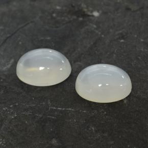 Pedras preciosas de pedra da lua branco natural de 2,79 ct, corte oval, translúcido