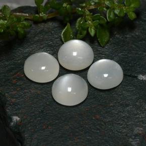 Pedras preciosas de pedra da lua branco natural de 8,05 ct, corte redondo, translúcido