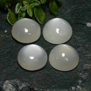 Pedras preciosas de pedra da lua branco natural de 8,31 ct, corte redondo, translúcido