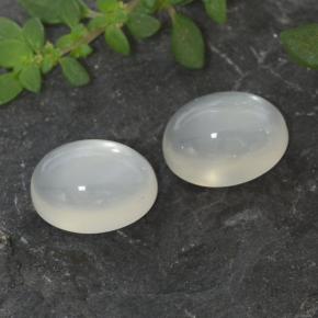 Pedras preciosas de pedra da lua branco natural de 3,19 ct, corte oval, translúcido