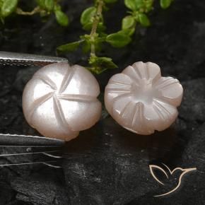 Pedras preciosas de Pedra da Lua Castanho muito claro natural de 5.24 ct, Flor cortada, Translúcido