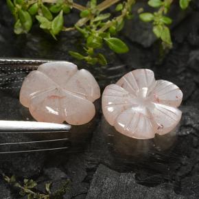 Pedras preciosas de pedra da lua marrom natural de 4,98 ct, corte flor, translúcido