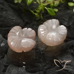Pedras preciosas de Pedra da Lua Marrom Caramelo Claro natural de 5.09 ct, Flor cortada, Translúcido