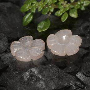 Pedras preciosas de pedra da lua marrom natural de 3,10 ct, corte flor, translúcido