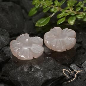 Pedras preciosas de Pedra da Lua Marrom Caramelo Claro natural de 4.83 ct, Flor cortada, Translúcido