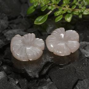 Pedras preciosas de pedra da lua marrom natural de 6,57 ct, corte flor, translúcido