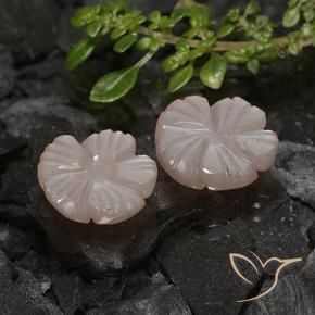 Pedras preciosas de Pedra da Lua Marrom Pálido natural de 6.44 ct, Flor cortada, Translúcido