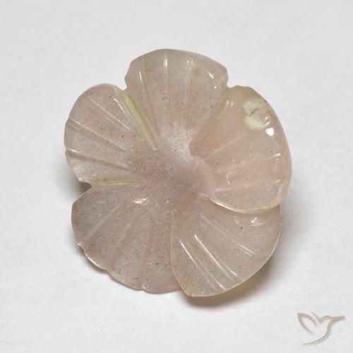 Pedra da Lua Nude Natural 4.13ct, Flor cortada, Translúcido