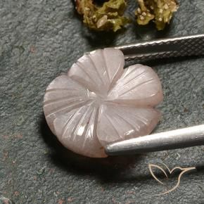 Pedra da Lua Marrom Caramelo Claro Natural 6.77ct, Flor cortada, Translúcido