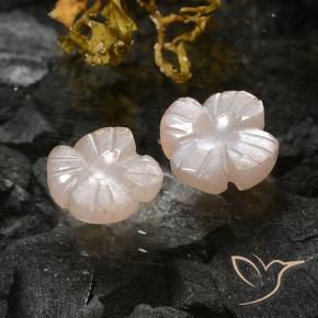 Pedras preciosas de Pedra da Lua Marrom Caramelo Claro natural de 2.32 ct, Flor cortada, Translúcido