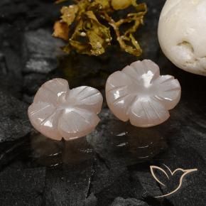 Pedras preciosas de Pedra da Lua Marrom Caramelo Claro natural de 3.44 ct, Flor cortada, Translúcido