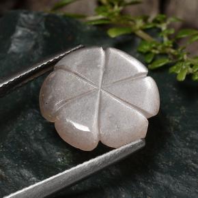 Pedra da Lua Castanho Amendoim Claro Natural 5.79ct, Flor cortada, Translúcido