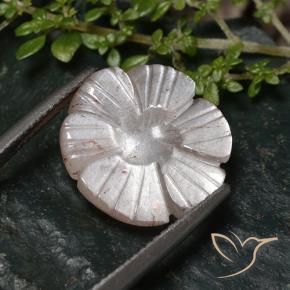Pedra da Lua Rosa bem claro Natural 6.14ct, Flor cortada, Translúcido