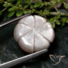 Pedra da Lua Rosa bem claro Natural 6.14ct, Flor cortada, Translúcido