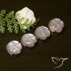 Pedras preciosas de Pedra da Lua pêssego laranja natural de 9.40 ct, Flor cortada, Translúcido