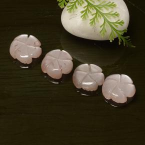 Pedras preciosas de pedra da lua rosa natural de 11,62 ct, corte flor, translúcido