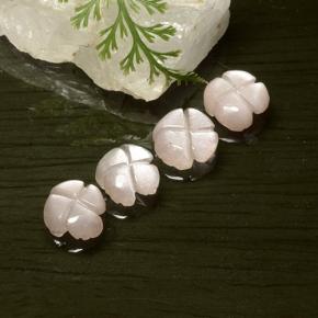 Pedras preciosas de Pedra da Lua Rosa bem claro natural de 5.06 ct, Flor cortada, Translúcido