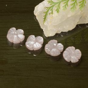 Pedras preciosas de pedra da lua rosa natural de 5,29 ct, corte flor, translúcido