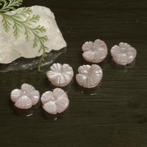 Pedras preciosas de pedra da lua rosa natural de 12,48 ct, corte flor, translúcido