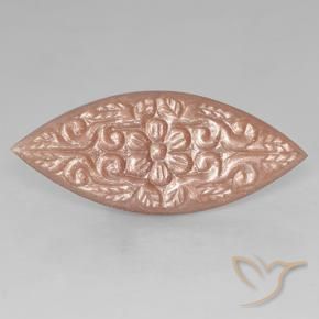 Pedra da Lua pêssego laranja Natural 19.78ct, Marquesa, Translúcido