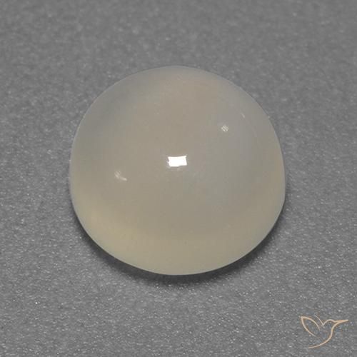 Pedra da Lua Creme Natural 1.48ct, Redondo, Transparente
