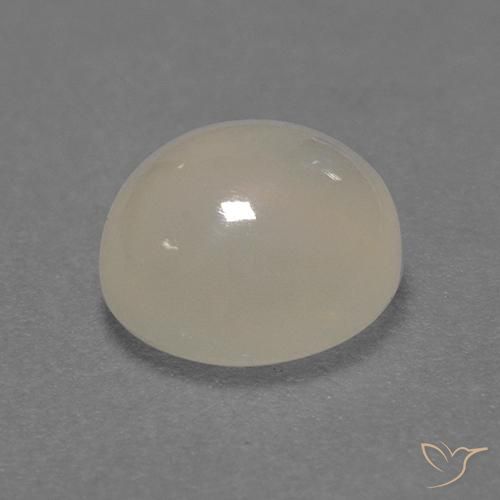 Pedra da Lua Creme Natural 1.48ct, Redondo, Transparente