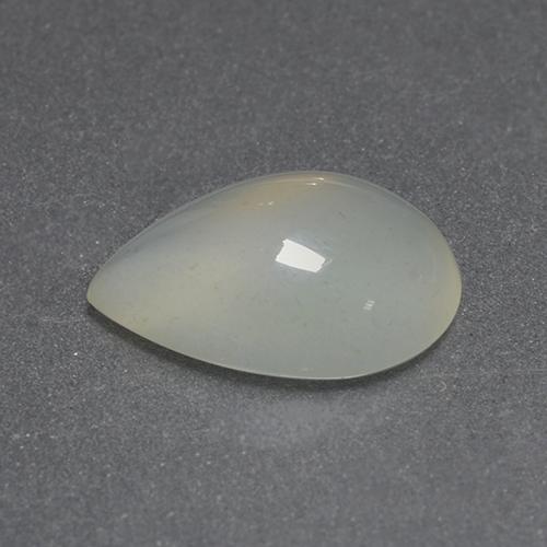 Pedra da lua branco natural 1,43ct, formato de pêra, transparente