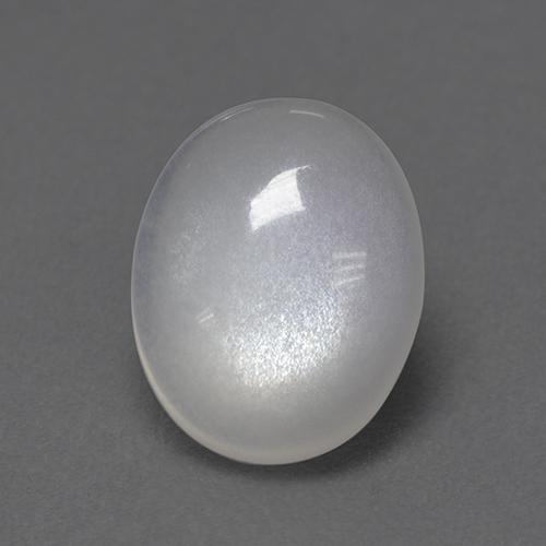 Pedra da lua branco natural 2,24ct, corte oval, transparente