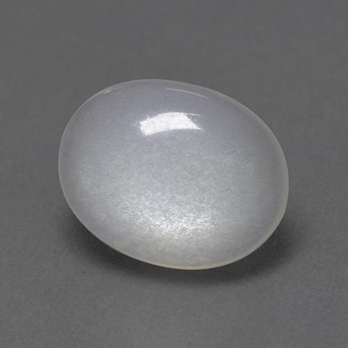 Pedra da lua branco natural 2,24ct, corte oval, transparente