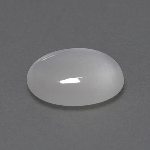Pedra da lua branco natural 2,24ct, corte oval, transparente