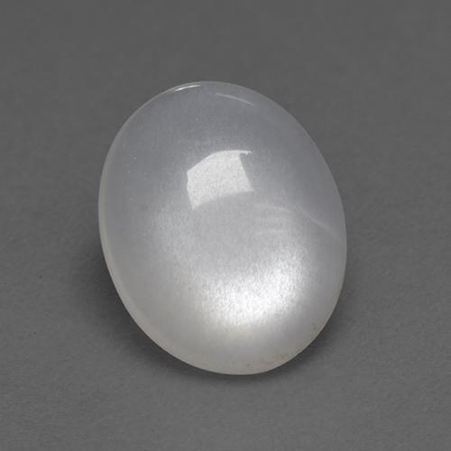 Pedra da lua branco natural 2,70ct, corte oval, transparente
