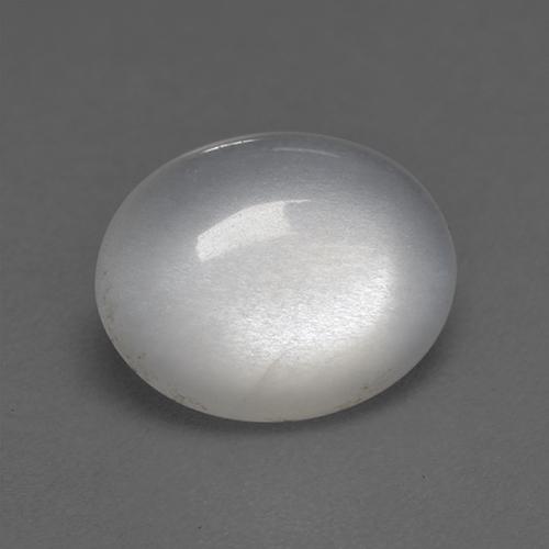 Pedra da lua branco natural 2,70ct, corte oval, transparente
