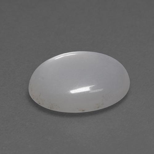 Pedra da lua branco natural 2,70ct, corte oval, transparente