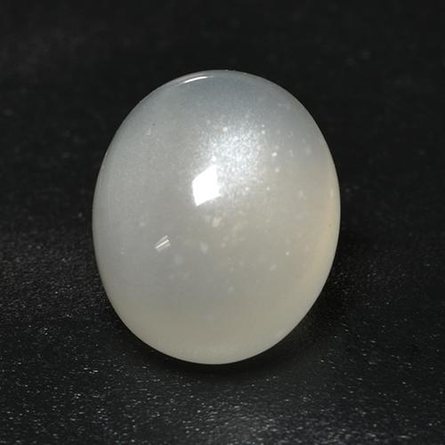 Pedra da lua branco natural 3,18ct, corte oval, transparente