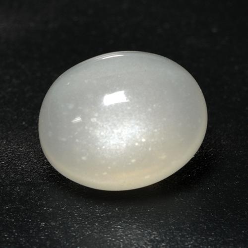 Pedra da lua branco natural 3,18ct, corte oval, transparente