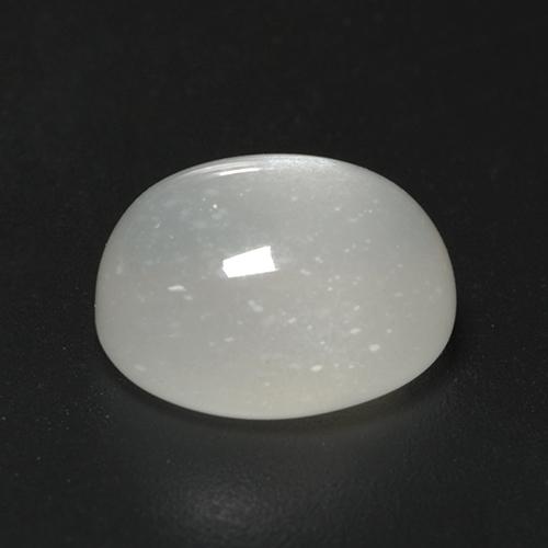 Pedra da lua branco natural 3,18ct, corte oval, transparente