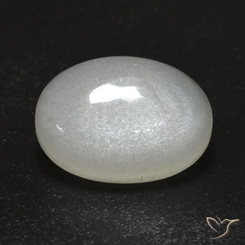 Pedra da Lua Creme branco Natural 2.43ct, oval, Transparente