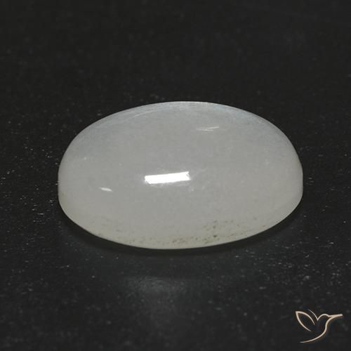 Pedra da Lua Creme branco Natural 2.43ct, oval, Transparente