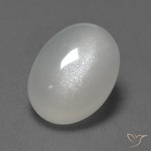 Pedra da Lua Branco Natural 3.56ct, Corte Oval, Translúcido