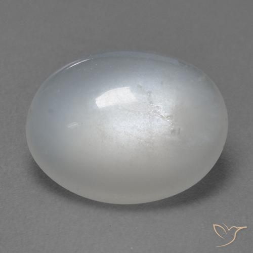 Pedra da Lua Branco Natural 2.81ct, Corte Oval, Transparente